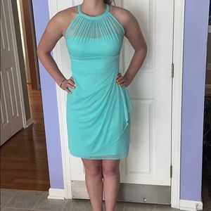 Teal brides maid dress